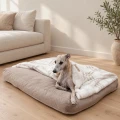 Whippet norka legowisko dla psa beżowe eleganckie welur